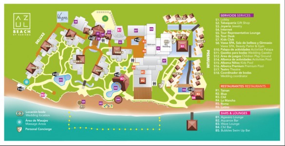 Azul Beach Resort Map
