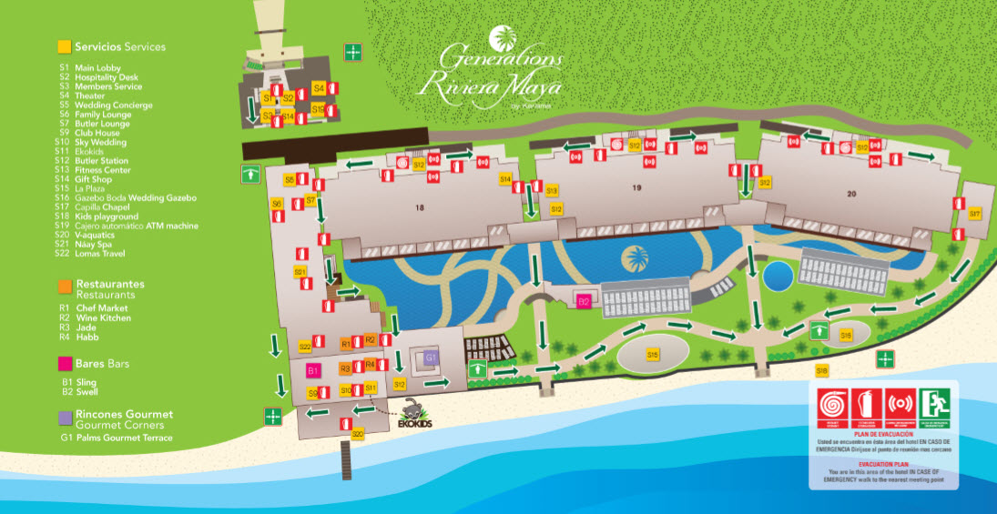 Looking for a Generations Resort Map? | Sunset Travel Inc.